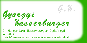 gyorgyi wasserburger business card